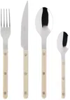 Sabre Beige Bistrot Brilliant Flatware Set, 4 Pcs In Khaki