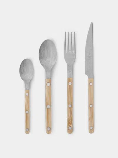 Sabre Bistrot Dinner Cutlery (set Of 4)  Abask Gift Set In Brown