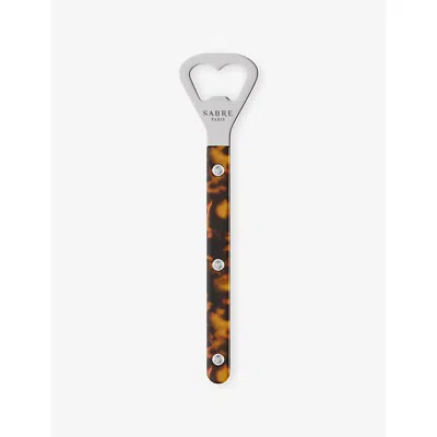 Sabre Faux Tortoise Bistrot Stainless-steel Bottle Opener In Brown