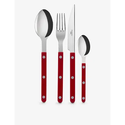 Sabre Burgundy Bistrot 24-pieces Stainless-steel Cutlery Set