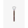 Sabre Engraved Stainless-steel Teak Bottle Opener Chocolat