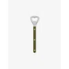Sabre Engraved Stainless-steel Teak Bottle Opener Green Fern