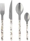 Sabre Off-white Bistrot Vintage Flatware Set, 24 Pcs In Dune Ivory