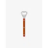Sabre Engraved Stainless-steel Teak Bottle Opener Orange