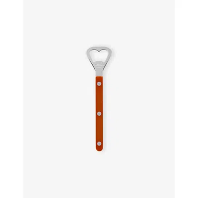Sabre Engraved Stainless-steel Teak Bottle Opener Orange