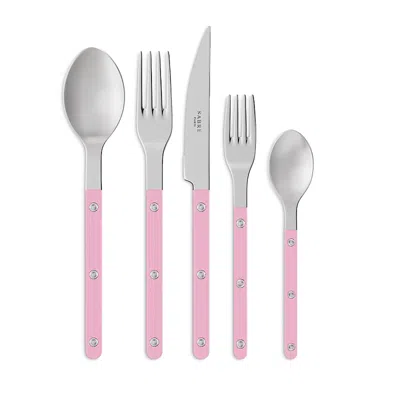 Sabre Paris Bistrot 5 Piece Flatware Set In Pink