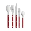 Sabre Paris Bistrot 5 Piece Flatware Set In Red