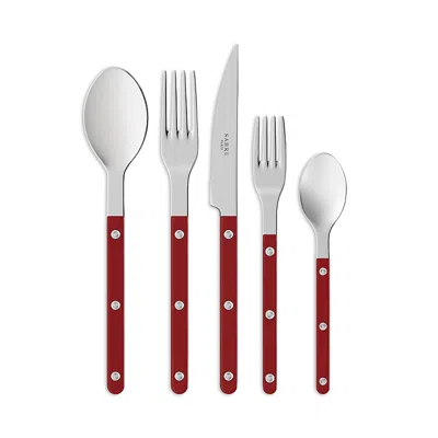 Sabre Paris Bistrot 5 Piece Flatware Set In Red