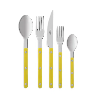 Sabre Paris Bistrot 5 Piece Flatware Set In Yellow