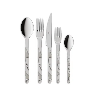 Sabre Paris Bistrot Dune 5 Piece Flatware Set In Silver