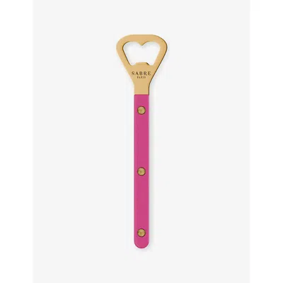 Sabre Raspberry Bistrot Stainless-steel Bottle Opener In Pink