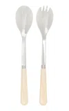Sabre Two-piece Pop Stainless Steel Salad Set In Ivory