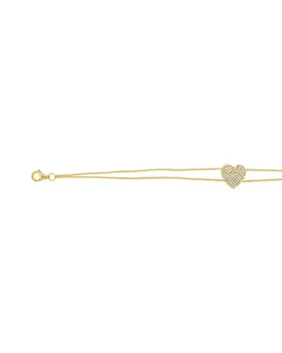 Sabrina Designs 14k 0.23 Ct. Tw. Diamond Heart Bracelet In Gold