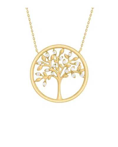 Sabrina Designs 14k 0.01 Ct. Tw. Diamond Tree Of Life Necklace In Gold