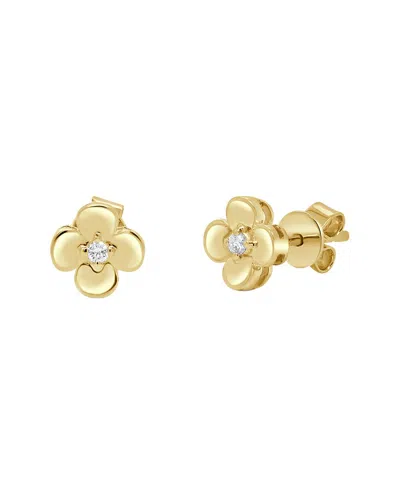 Sabrina Designs 14k 0.04 Ct. Tw. Diamond Flower Stud Earring In Gold