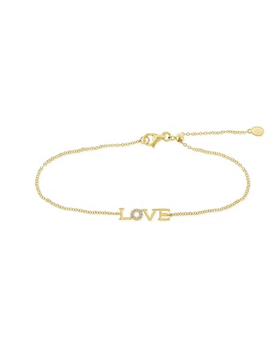 Sabrina Designs 14k 0.04 Ct. Tw. Diamond Love Bracelet In Gold