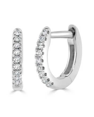 Sabrina Designs 14k 0.05 Ct. Tw. Diamond Huggie Earrings In White