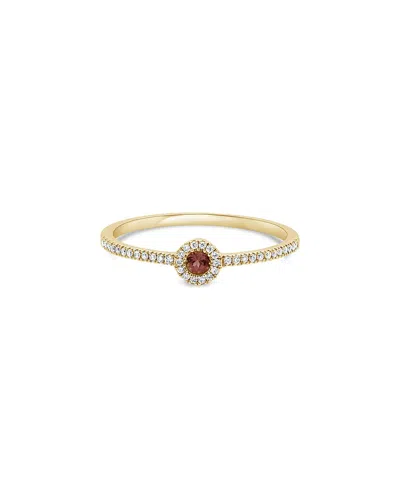 Sabrina Designs 14k 0.05 Ct. Tw. Diamond Tourmaline Birthstone Ring In Multi