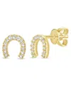 Sabrina Designs 14k 0.06 Ct. Tw. Diamond Stud Horse Shoe Earrings