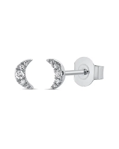 Sabrina Designs 14k 0.06 Ct. Tw. Diamond Moon Studs
