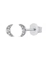 Sabrina Designs 14k 0.06 Ct. Tw. Diamond Moon Studs