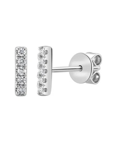 Sabrina Designs 14k 0.07 Ct. Tw. Diamond Bar Earrings In Metallic