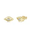 Sabrina Designs 14k 0.07 Ct. Tw. Diamond Evil Eye Earrings