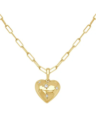 Sabrina Designs 14k 0.07 Ct. Tw. Diamond  Heart  Pendant In Gold