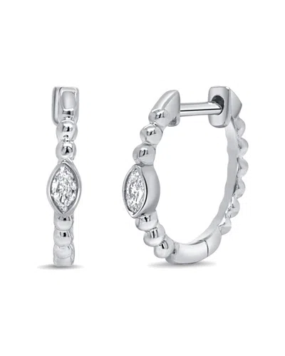 Sabrina Designs 14k 0.07 Ct. Tw. Diamond Huggie Earrings In Metallic