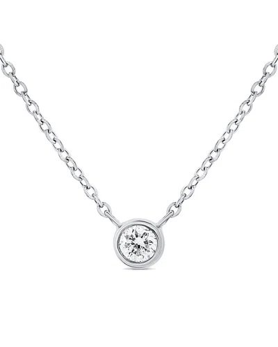 Sabrina Designs 14k 0.05 Ct. Tw. Diamond Solitaire Necklace In Metallic