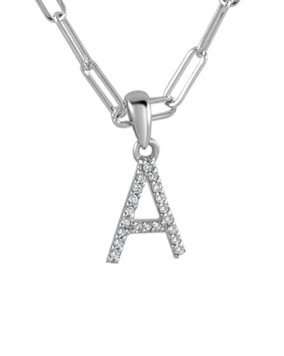 Sabrina Designs 14k 0.08 Ct. Tw. Diamond A-z Initial Necklace (a-z) In White