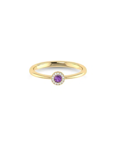 Sabrina Designs 14k 0.08 Ct. Tw. Diamond & Amethyst Ring In Gold