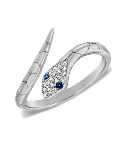 SABRINA DESIGNS SABRINA DESIGNS 14K 0.08 CT. TW. DIAMOND & SAPPHIRE SNAKE RING