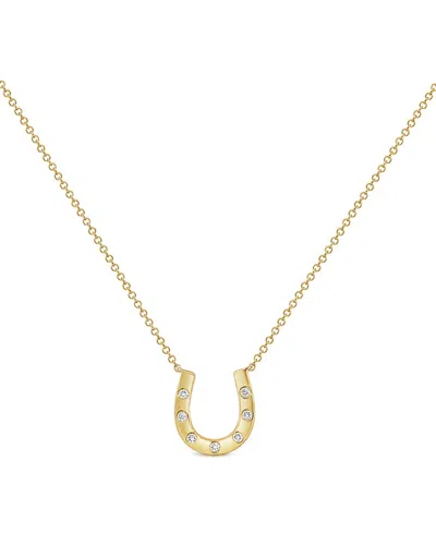 Sabrina Designs 14k 0.08 Ct. Tw. Diamond Horse Shoe Necklace In Gold