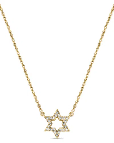 Sabrina Designs 14k 0.08 Ct. Tw. Diamond Star Of David Pendant In Gold