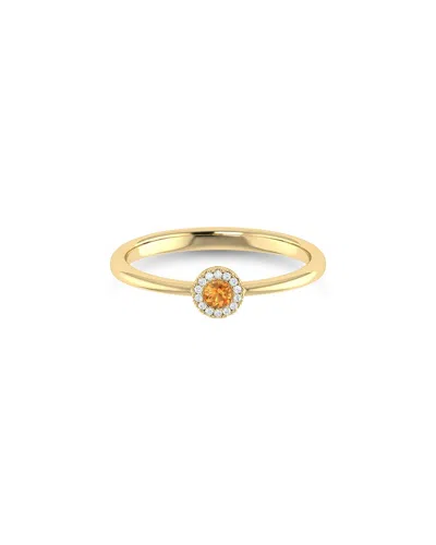 Sabrina Designs 14k 0.09 Ct. Tw. Diamond & Citrine Ring In Gold
