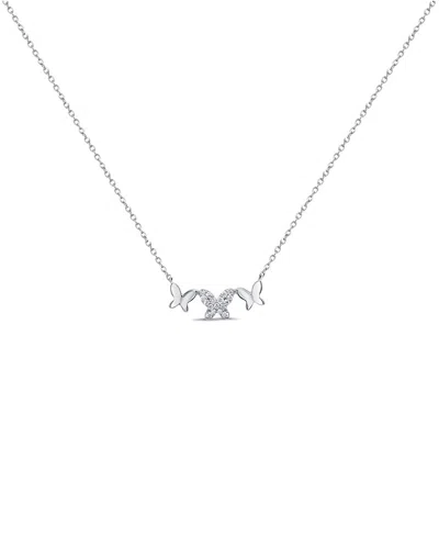 Sabrina Designs 14k 0.09 Ct. Tw. Diamond Butterfly Necklace