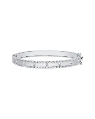 Sabrina Designs 14k 0.09 Ct. Tw. Diamond Stackable Bangle In Silver