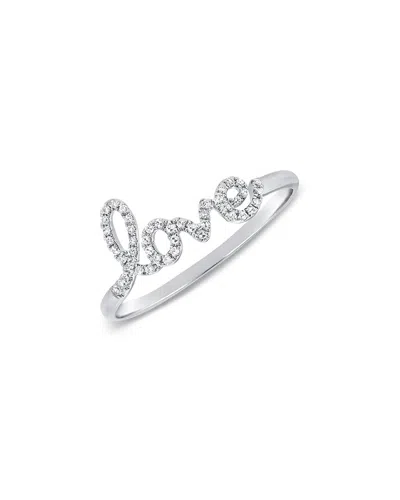 Sabrina Designs 14k 0.1 Ct. Tw. Diamond Love Ring In White