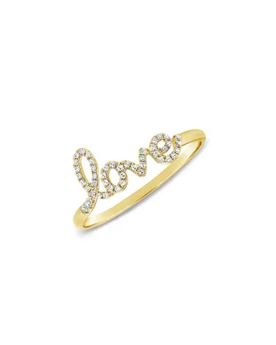 Sabrina Designs 14k 0.1 Ct. Tw. Diamond Love Ring In Gold