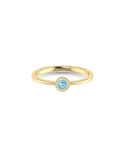 Sabrina Designs 14k 0.10 Ct. Tw. Diamond & Blue Topaz Ring In Gold