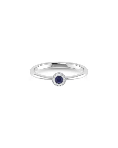 Sabrina Designs 14k 0.10 Ct. Tw. Diamond & Sapphire Ring In Metallic