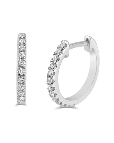 Sabrina Designs 14k 0.10 Ct. Tw. Diamond Huggie Earrings In Silver