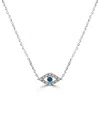 Sabrina Designs 14k 0.11 Ct. Tw. Diamond & Sapphire Evil Eye Necklace