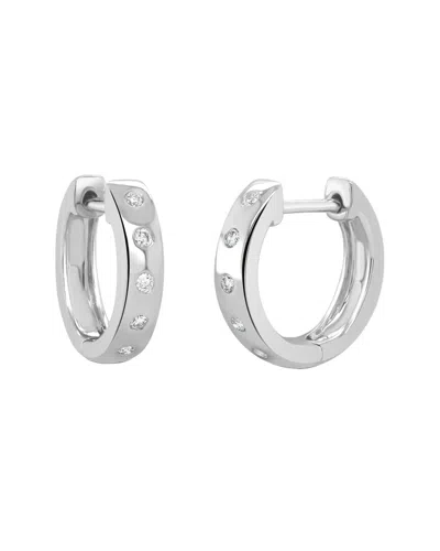 Sabrina Designs 14k 0.11 Ct. Tw. Diamond Huggie Earrings In Brown