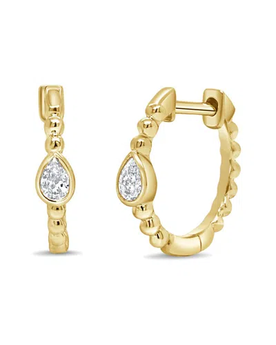 Sabrina Designs 14k 0.11 Ct. Tw. Diamond Huggie Earrings In Burgundy