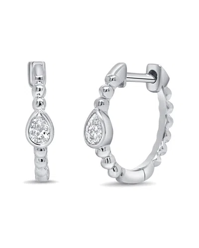 Sabrina Designs 14k 0.11 Ct. Tw. Diamond Huggie Earrings In Metallic
