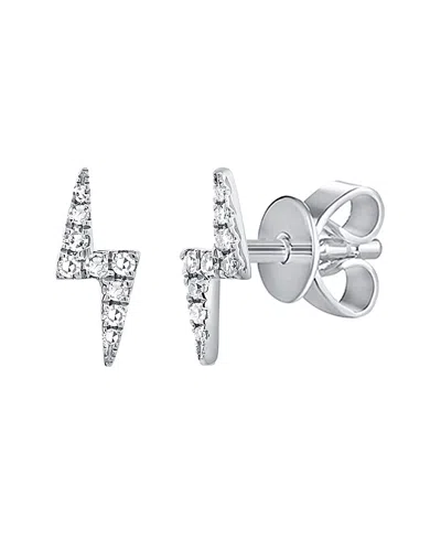 Sabrina Designs 14k 0.11 Ct. Tw. Diamond Lightning Bolt Studs In White