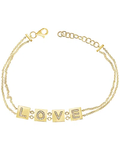 Sabrina Designs 14k 0.11 Ct. Tw. Diamond Love Bracelet In Gold