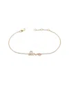 Sabrina Designs 14k 0.11 Ct. Tw. Diamond Love Chain Bracelet